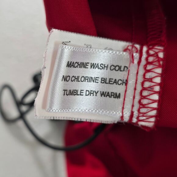 Cutter & Buck Jacket Women's Large Red Solid Half Zip Pullover Waist Draw Cord - Picture 4 of 10